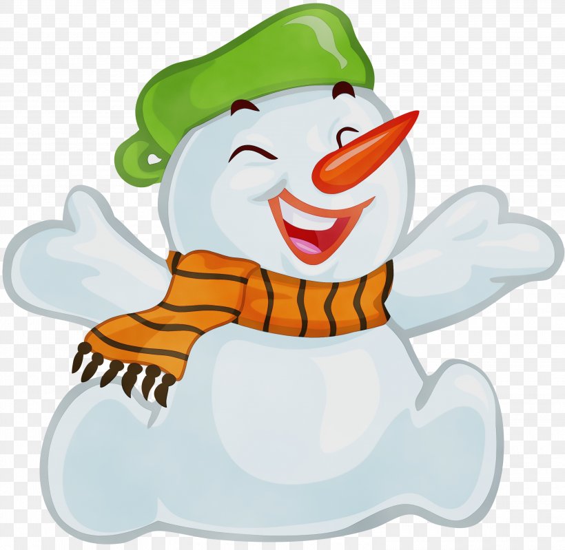 Snowman, PNG, 3000x2926px, Watercolor, Cartoon, Fictional Character, Paint, Snowman Download Free