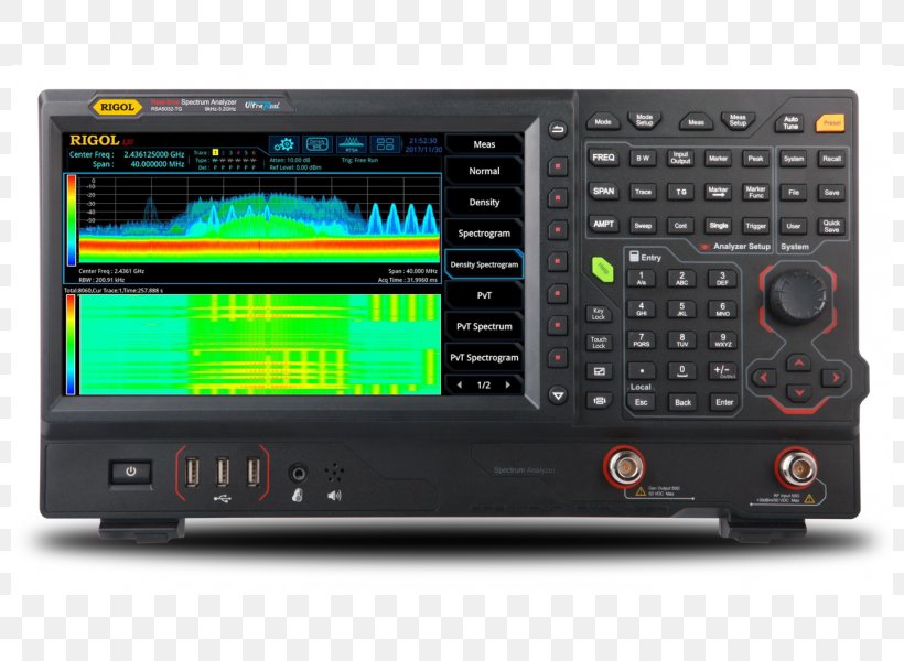 Spectrum Analyzer Analyser Radio Frequency Real-time Computing RIGOL Technologies, PNG, 800x600px, Spectrum Analyzer, Analyser, Audio Receiver, Bandwidth, Digital Storage Oscilloscope Download Free
