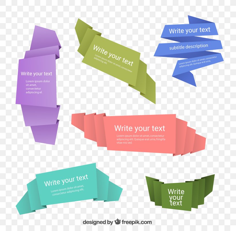 Color Origami Banner Vector, PNG, 800x800px, Paper, Banner, Brand, Diagram, Infographic Download Free