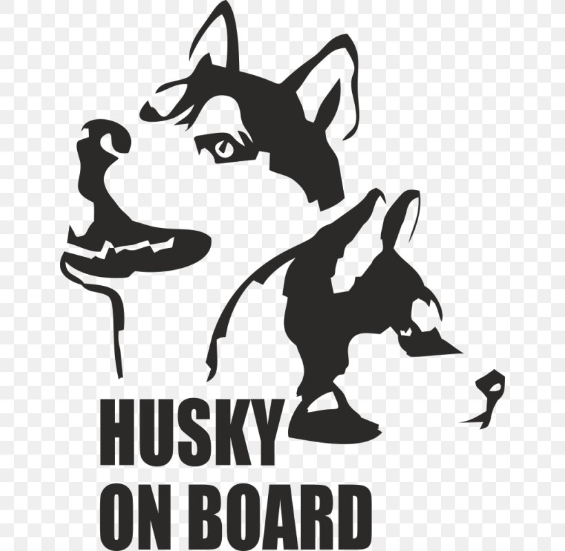 Siberian Husky Alaskan Malamute Car Sticker Decal, PNG, 800x800px, Siberian Husky, Alaskan Malamute, Black, Black And White, Brand Download Free