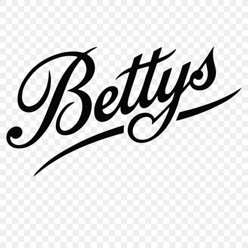 Logo Bettys Café Tea Rooms Calligraphy Brand Font, PNG, 900x900px, Logo, Area, Artwork, Black And White, Brand Download Free