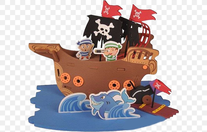 Cartoon Piracy, PNG, 600x526px, Cartoon, Birthday Cake, Boat, Cake, One Piece Download Free