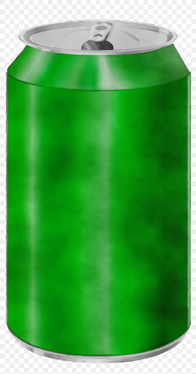 Green Beverage Can Rain Barrel Cylinder Water Bottle, PNG, 1257x2400px, Watercolor, Beverage Can, Cylinder, Green, Paint Download Free