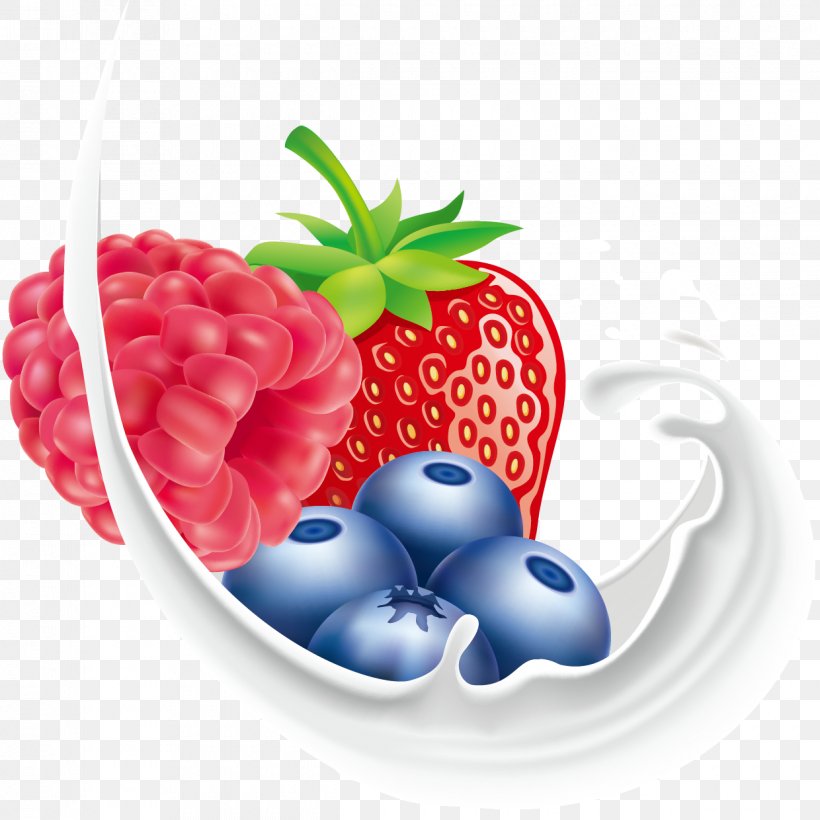 Smoothie Strawberry Coconut Milk Raspberry, PNG, 1240x1240px, Smoothie, Berry, Blueberry, Coconut Milk, Cows Milk Download Free