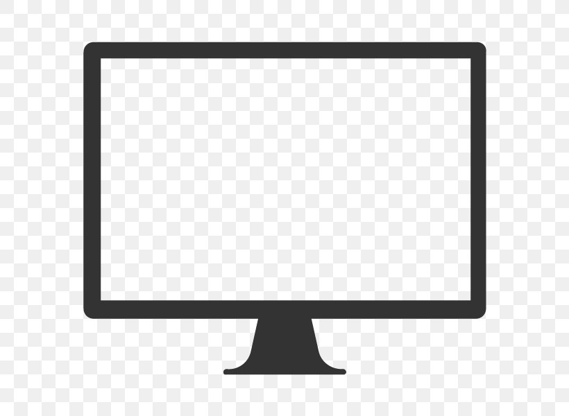 Computer Monitors Flat Panel Display Television Set, PNG, 600x600px, Computer Monitors, Area, Black And White, Computer Icon, Computer Monitor Download Free
