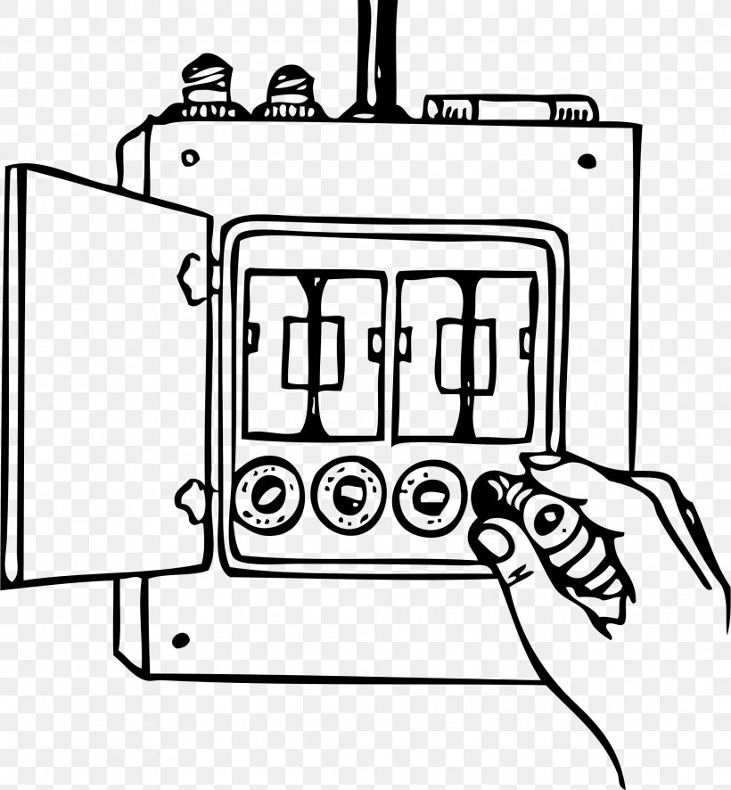 Fuse Wiring Diagram Drawing Clip Art, PNG, 2220x2400px, Fuse, Area, Black And White, Diagram, Distribution Board Download Free