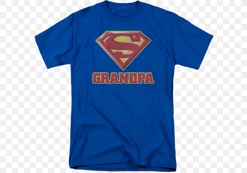 T-shirt Superman Hoodie Father, PNG, 600x576px, Tshirt, Active Shirt, Blue, Bluza, Brand Download Free