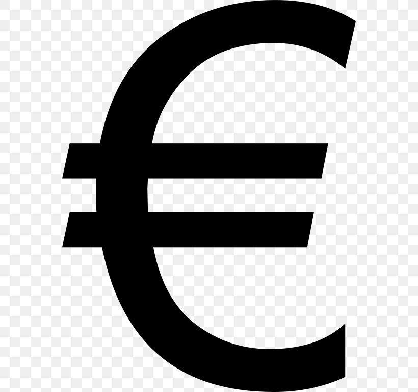 Euro Sign Currency Symbol, PNG, 576x768px, Euro Sign, Area, Black, Black And White, Brand Download Free