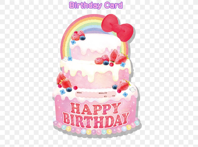 Sanrio Puroland Birthday Cake Sugar Cake, PNG, 518x610px, Sanrio Puroland, Anniversary, Birthday, Birthday Cake, Cake Download Free
