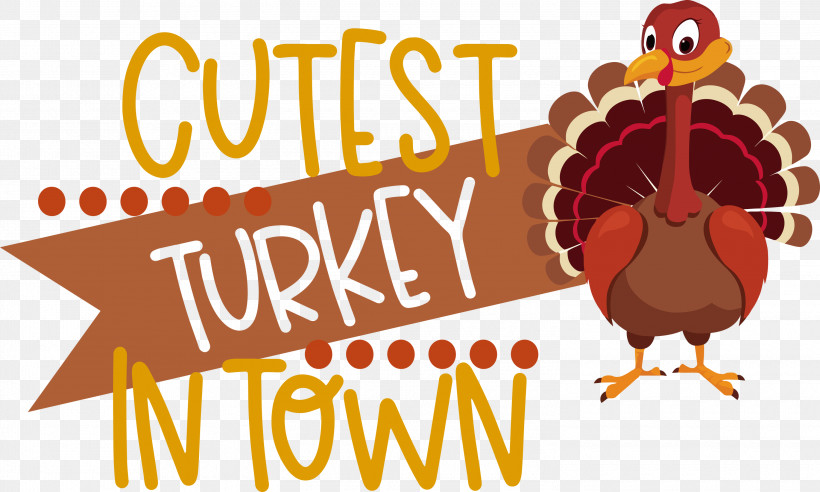 Cutest Turkey Thanksgiving Turkey, PNG, 3000x1801px, Thanksgiving Turkey, Beak, Biology, Fruit, Logo Download Free