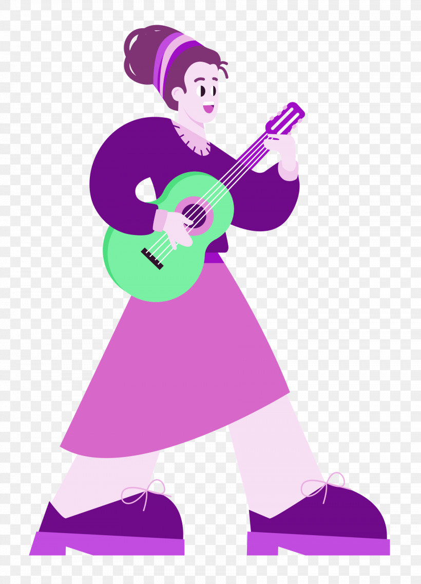 Playing The Guitar Music Guitar, PNG, 1804x2500px, Playing The Guitar, Behavior, Cartoon, Character, Guitar Download Free