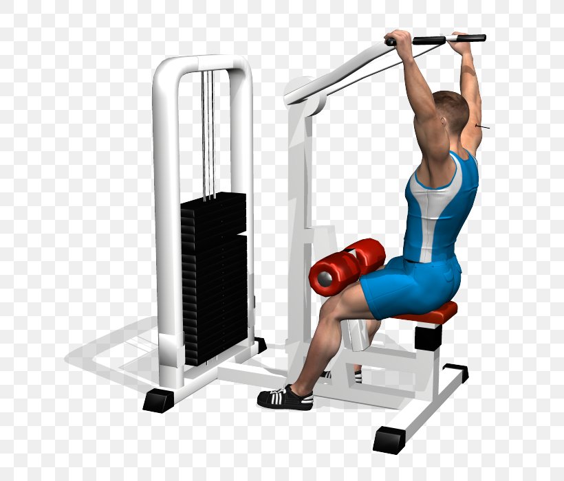 Pulldown Exercise Physical Fitness Shoulder Human Back, PNG, 700x700px, Pulldown Exercise, Arm, Balance, Dumbbell, Elliptical Trainer Download Free
