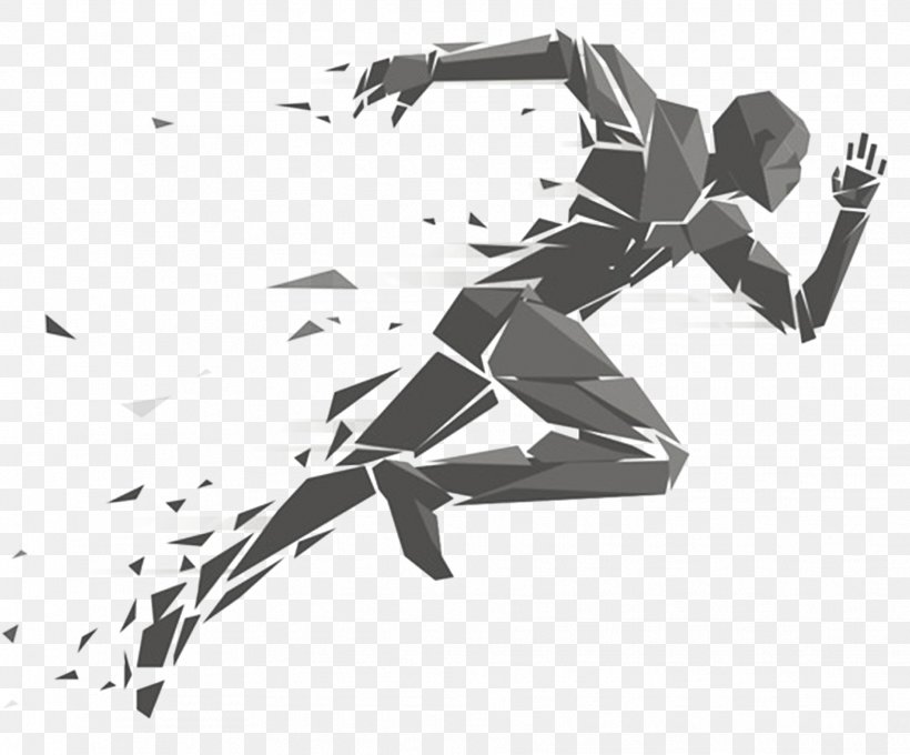 Running Geometry Illustration, PNG, 1866x1548px, Running, Black, Black And  White, Cartoon, Drawing Download Free