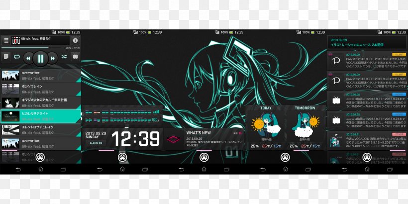 Android Hatsune Miku Download, PNG, 1800x900px, Android, Android Ice Cream Sandwich, Audio Receiver, Blackberry 10, Computer Software Download Free