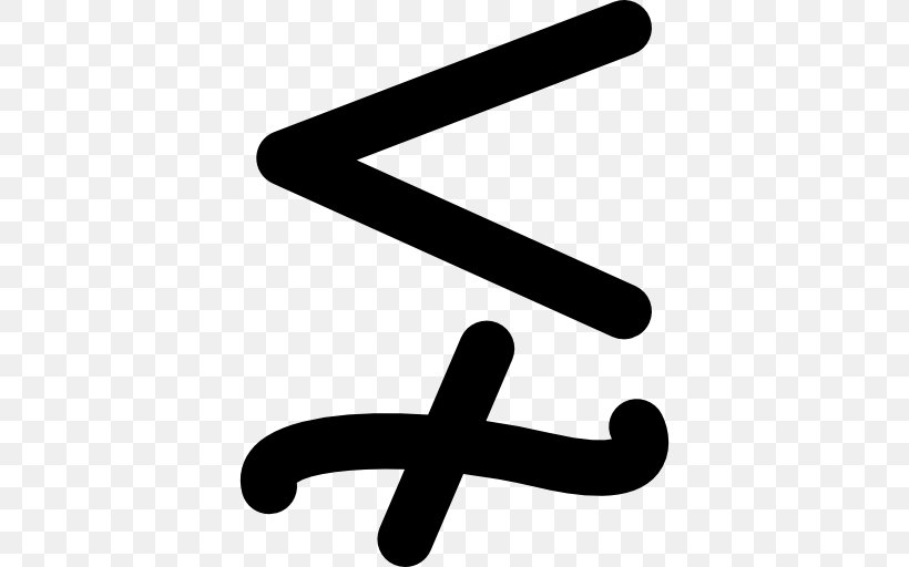 Less-than Sign Mathematics Symbol, PNG, 512x512px, Lessthan Sign, Black And White, Equals Sign, Greaterthan Sign, Mathematical Notation Download Free