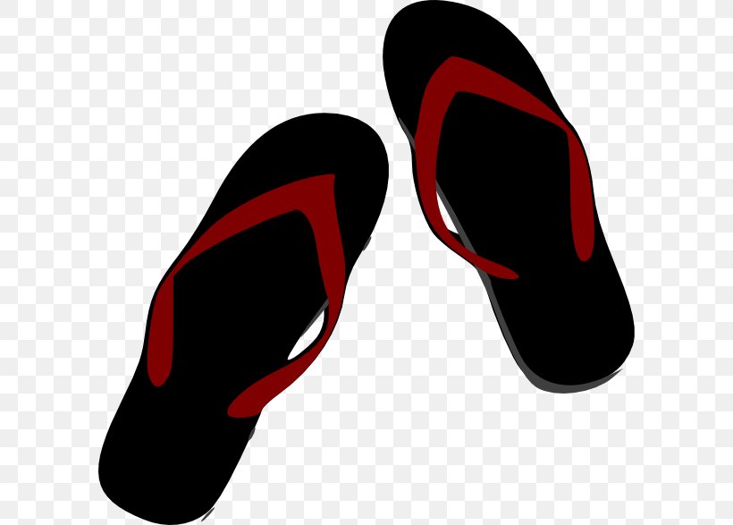 Slipper Sandal Flip-flops Clip Art, PNG, 600x587px, Slipper, Black, Clothing, Flip Flops, Flipflops Download Free
