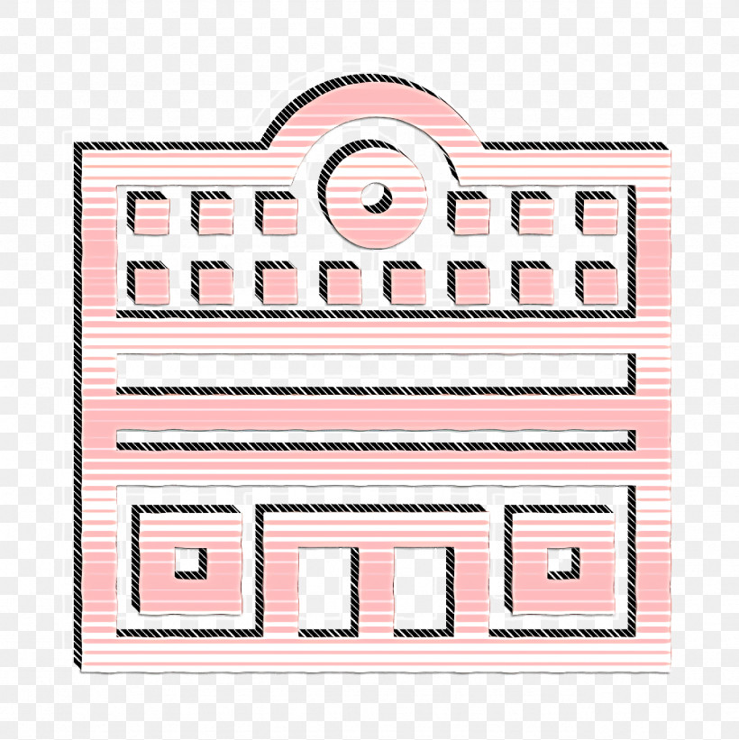 Architecture And City Icon Cinema Icon Urban Building Icon, PNG, 1282x1284px, Architecture And City Icon, Cinema Icon, Line, Pink, Rectangle Download Free