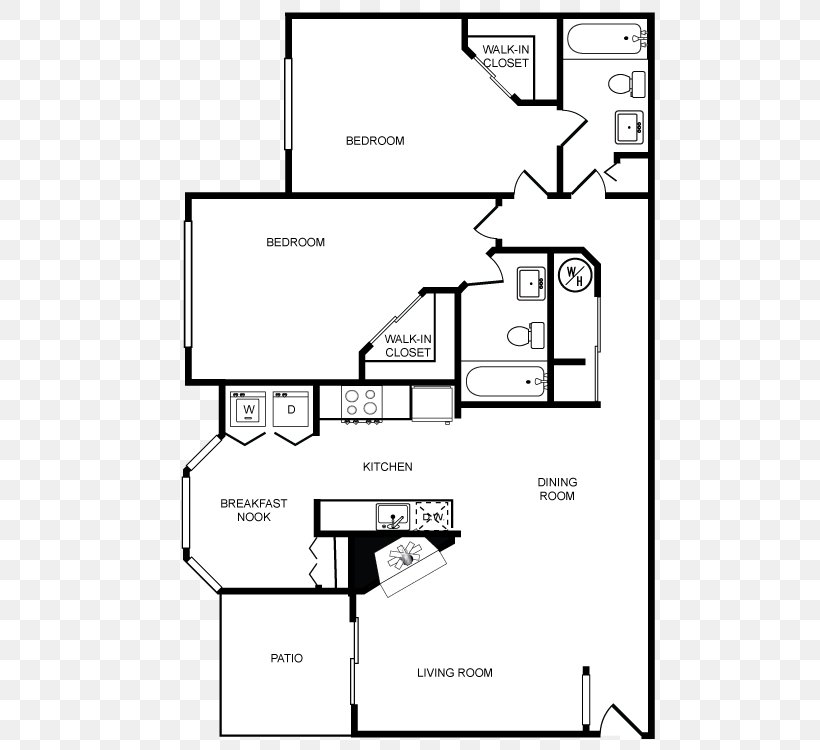 Floor Plan Cambridge Court Apartments Window, PNG, 750x750px, Floor Plan, Apartment, Area, Black And White, Cable Television Download Free