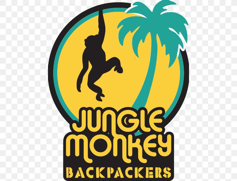 Jungle Monkey Backpackers Logo Monkey Jungle Clip Art, PNG, 488x627px, Logo, Africa, Area, Artwork, Brand Download Free
