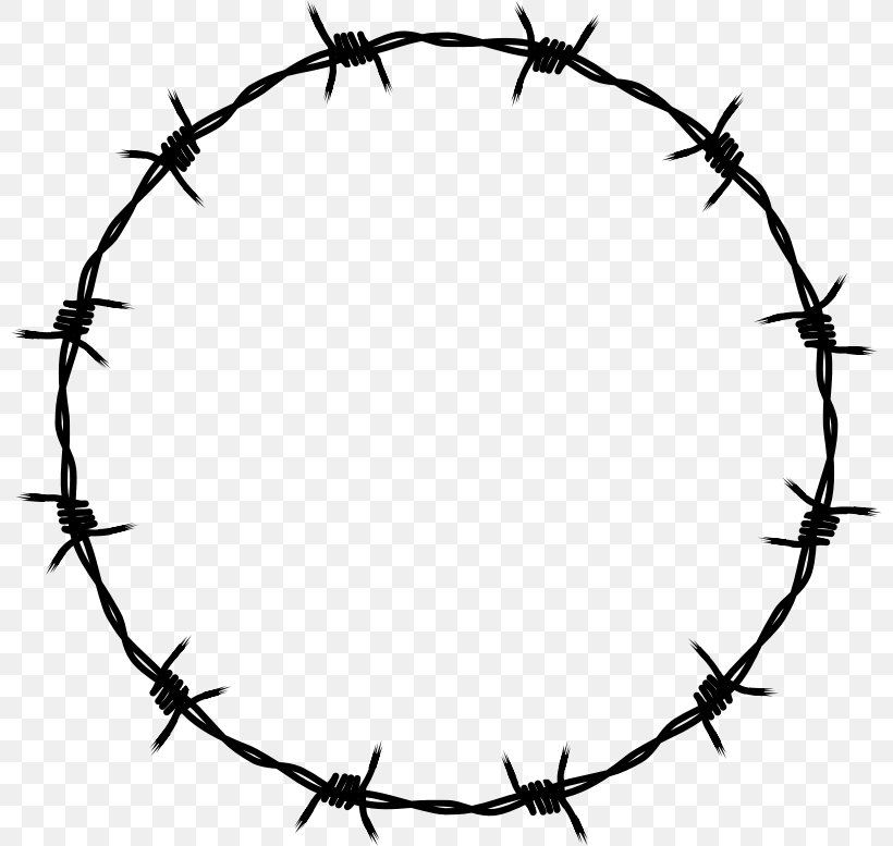 Barbed Wire Clip Art, PNG, 800x777px, Barbed Wire, Autocad Dxf, Barbed Tape, Black And White, Branch Download Free