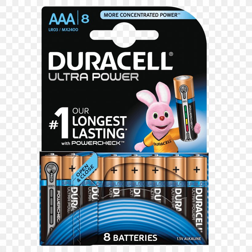 Duracell AAA Battery Alkaline Battery Battery Charger, PNG, 1000x1000px, Duracell, Aa Battery, Aaa Battery, Alkaline Battery, Battery Download Free
