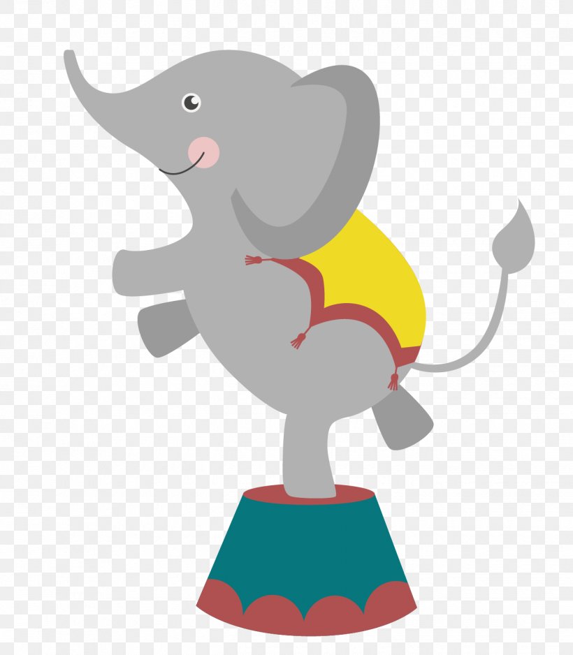 Elephant Circus Euclidean Vector, PNG, 1325x1517px, Cartoon, Animal, Beak, Circus, Elephant Download Free