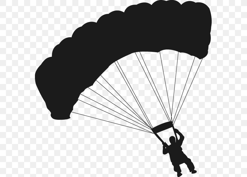 Flight Paragliding, PNG, 587x590px, Flight, Black And White, Glider, Monochrome, Monochrome Photography Download Free
