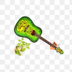 green electric guitar clip art