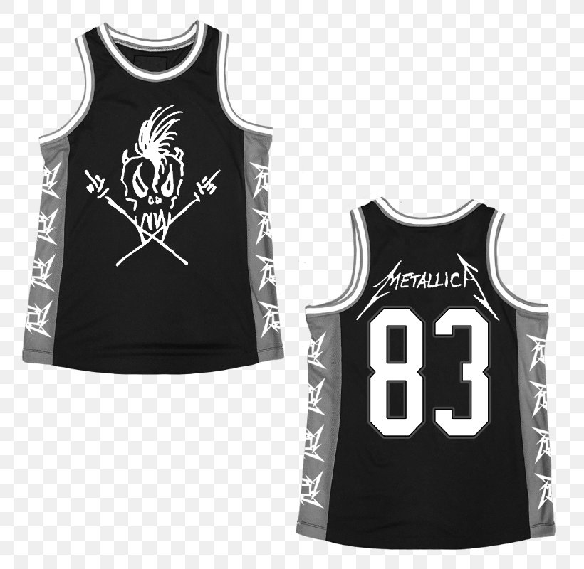T-shirt Sports Fan Jersey Metallica, PNG, 800x800px, Tshirt, Basketball, Basketball Uniform, Black, Brand Download Free
