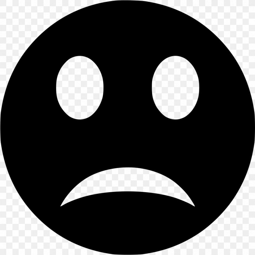 Emoticon Smiley, PNG, 981x982px, Emoticon, Black, Black And White, Disappointment, Emoji Download Free