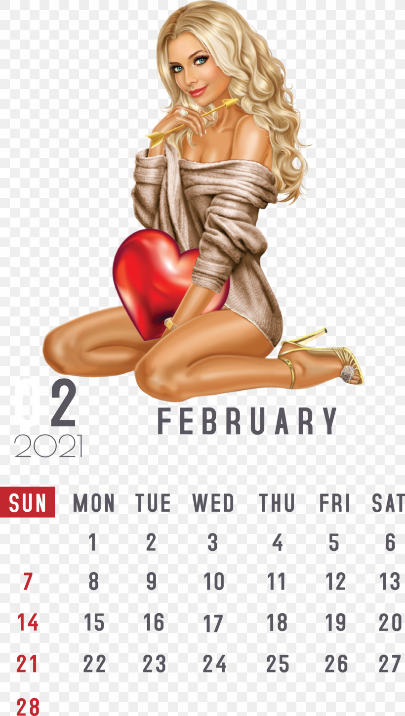 February 2021 Printable Calendar February Calendar 2021 Calendar, PNG, 1698x3000px, 2018, 2021 Calendar, Calendar System, Cartoon, February Download Free
