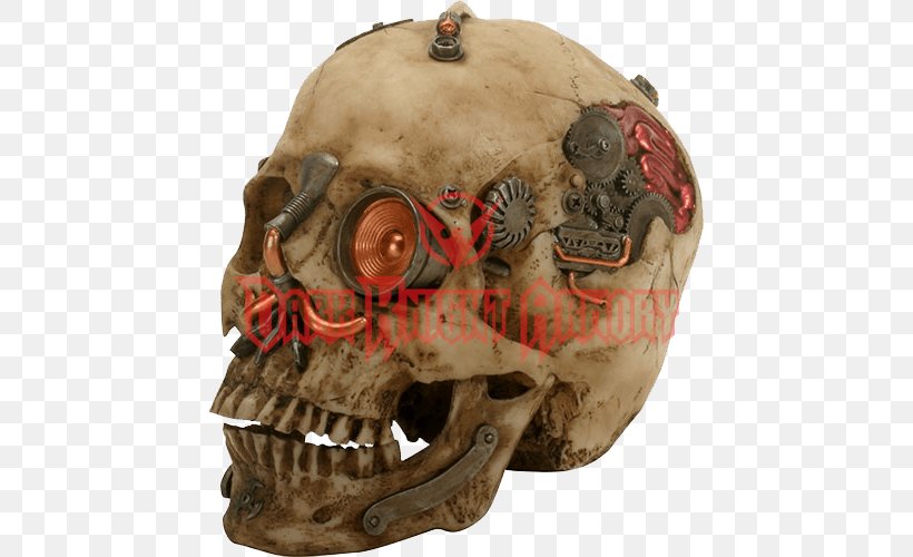 Skull Skeleton Robot Machine Metal, PNG, 500x500px, Skull, Bone, Color, Copper, Cyborg Download Free