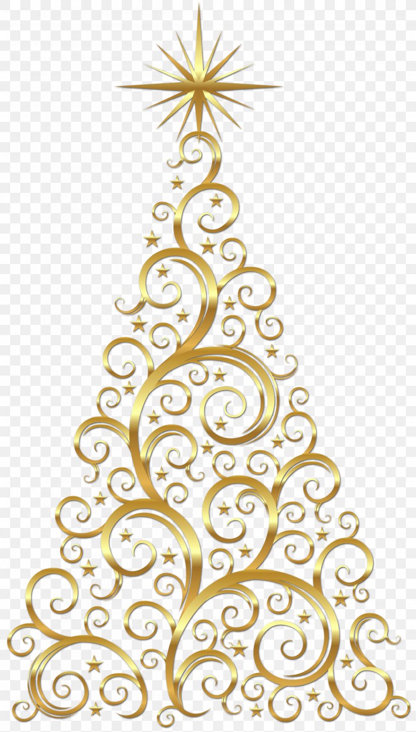Transparent Gold Deco Christmas Tree Clipart, PNG, 2500x4398px, Christmas, Canvas, Canvas Print, Christmas And Holiday Season, Christmas Decoration Download Free