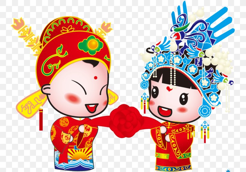 Chinese Marriage Wedding Cartoon Clip Art, PNG, 750x574px, Chinese Marriage, Art, Bridegroom, Cartoon, Chinese Download Free