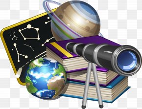 Books And Binoculars - Euclidean Vector Astronomy Icon PNG