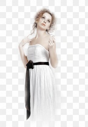 Dress - Wedding Dress Shoulder Cocktail Dress Party Dress PNG