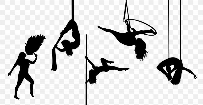 Pole Dance Silhouette Performing Arts Aerial Silk Acrobatics, PNG, 6174x3200px, Pole Dance, Acrobatics, Aerial Silk, Art, Arts Download Free