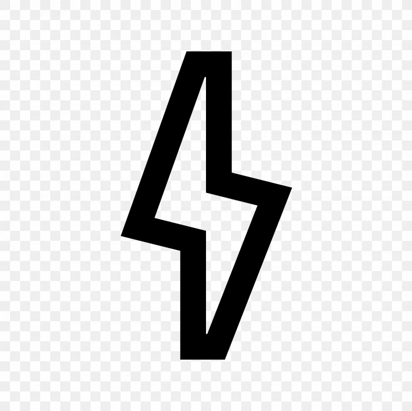 Symbol Lightning Character, PNG, 1600x1600px, Symbol, Black And White, Brand, Character, Electricity Download Free