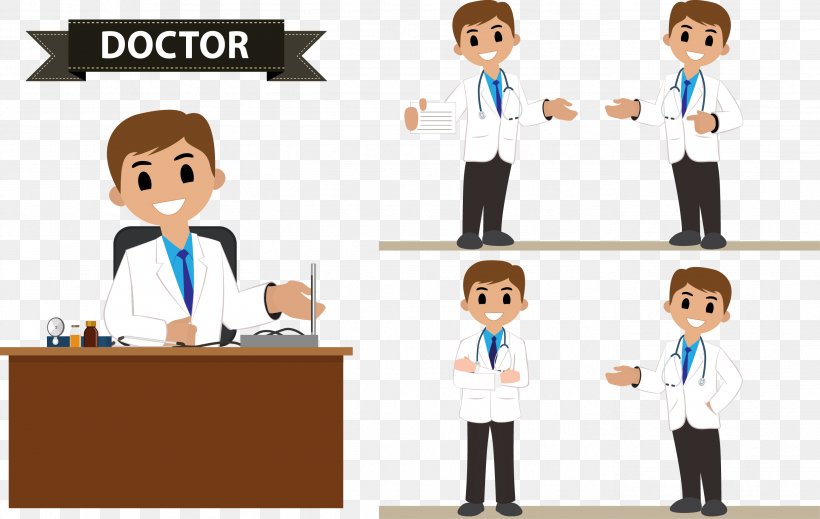 Cartoon Physician Illustration, PNG, 2742x1737px, Cartoon, Artworks, Brand, Business, Businessperson Download Free