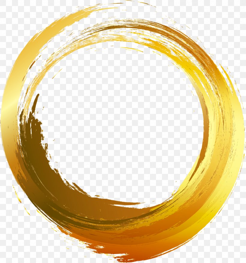 Circle Brush Painting, PNG, 1039x1112px, Gold, Drawing, Ink, Material, Orange Download Free