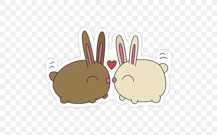 Domestic Rabbit Easter Bunny Sticker Telegram, PNG, 512x512px, Domestic Rabbit, Easter, Easter Bunny, Holiday, Mammal Download Free