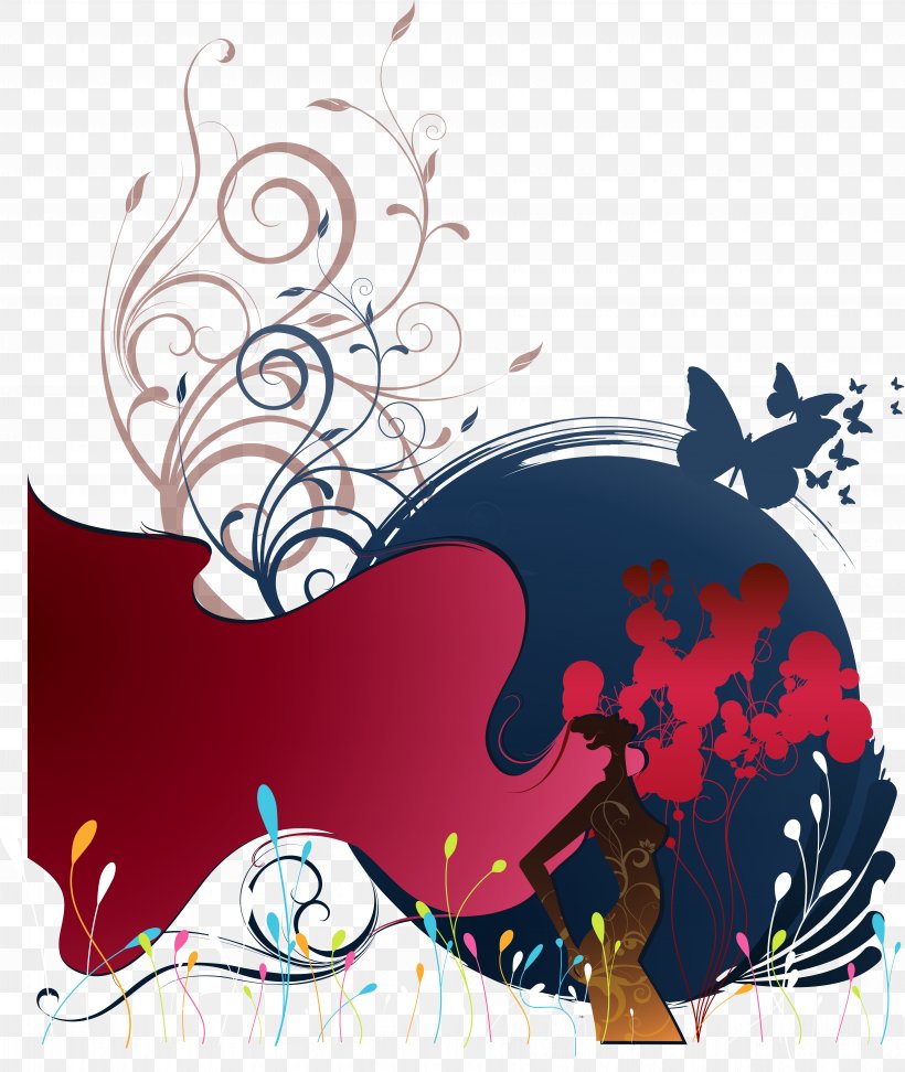 Euclidean Vector Illustration, PNG, 7296x8655px, Watercolor, Cartoon, Flower, Frame, Heart Download Free