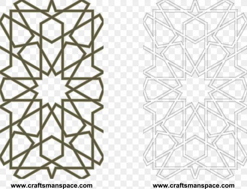Moorish Architecture Islamic Geometric Patterns Ornament Pattern, PNG, 2510x1925px, Moorish Architecture, Arabesque, Area, Art, Black And White Download Free