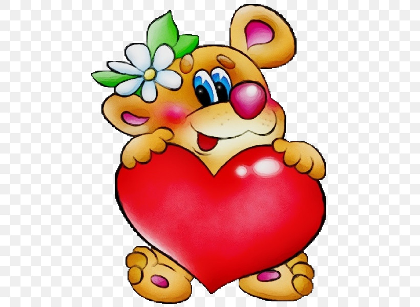 Cartoon Heart Heart, PNG, 600x600px, Watercolor, Cartoon, Heart, Paint, Wet Ink Download Free