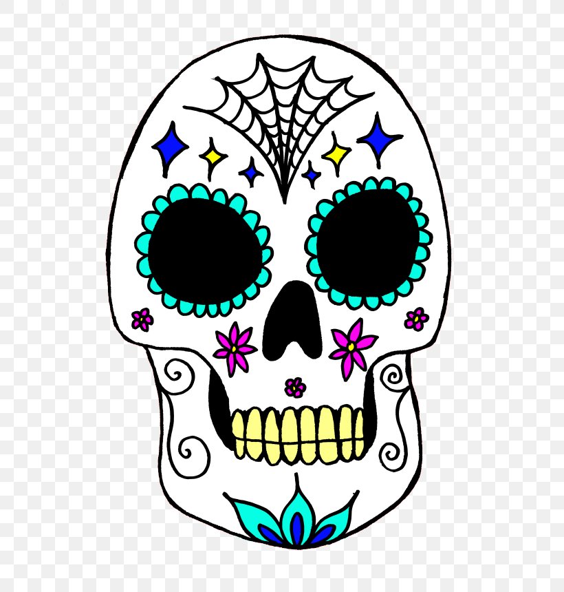 Skull Calavera Day Of The Dead Drawing Art, PNG, 640x860px, Skull, Art, Bone, Calavera, Costume Download Free