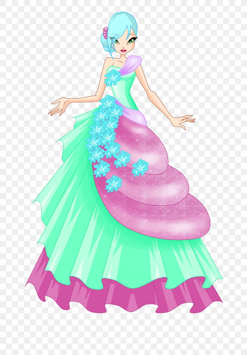 Bloom Musa Stella Ball Gown Dress, PNG, 3144x4520px, Bloom, Ball, Ball Gown, Barbie, Barbie Princess Charm School Download Free