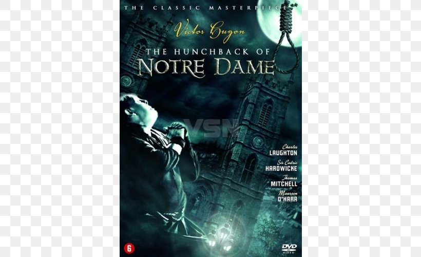 The Hunchback Of Notre-Dame Quasimodo Film Laserdisken DVD, PNG, 500x500px, Hunchback Of Notredame, Advertising, Album Cover, Author, Charles Laughton Download Free