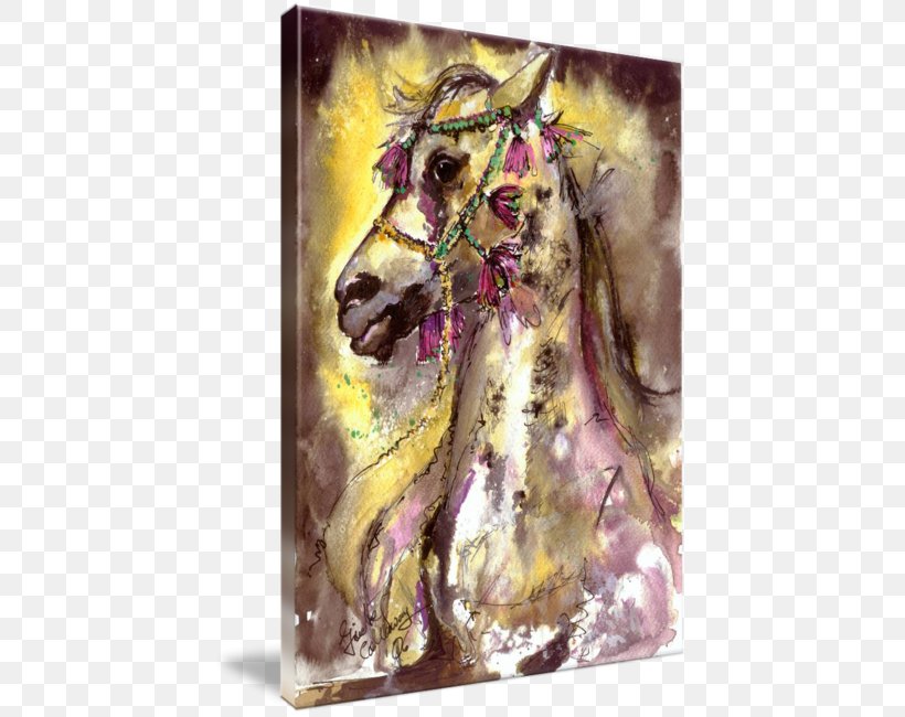 Watercolor Painting Gallery Wrap Horse Canvas, PNG, 429x650px, 44 X, Painting, Art, Canvas, Costume Download Free