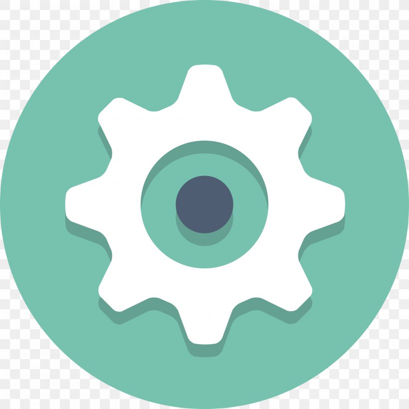 Gear, PNG, 2000x2000px, Gear, Aqua, Flat Design, Green, Logo Download Free