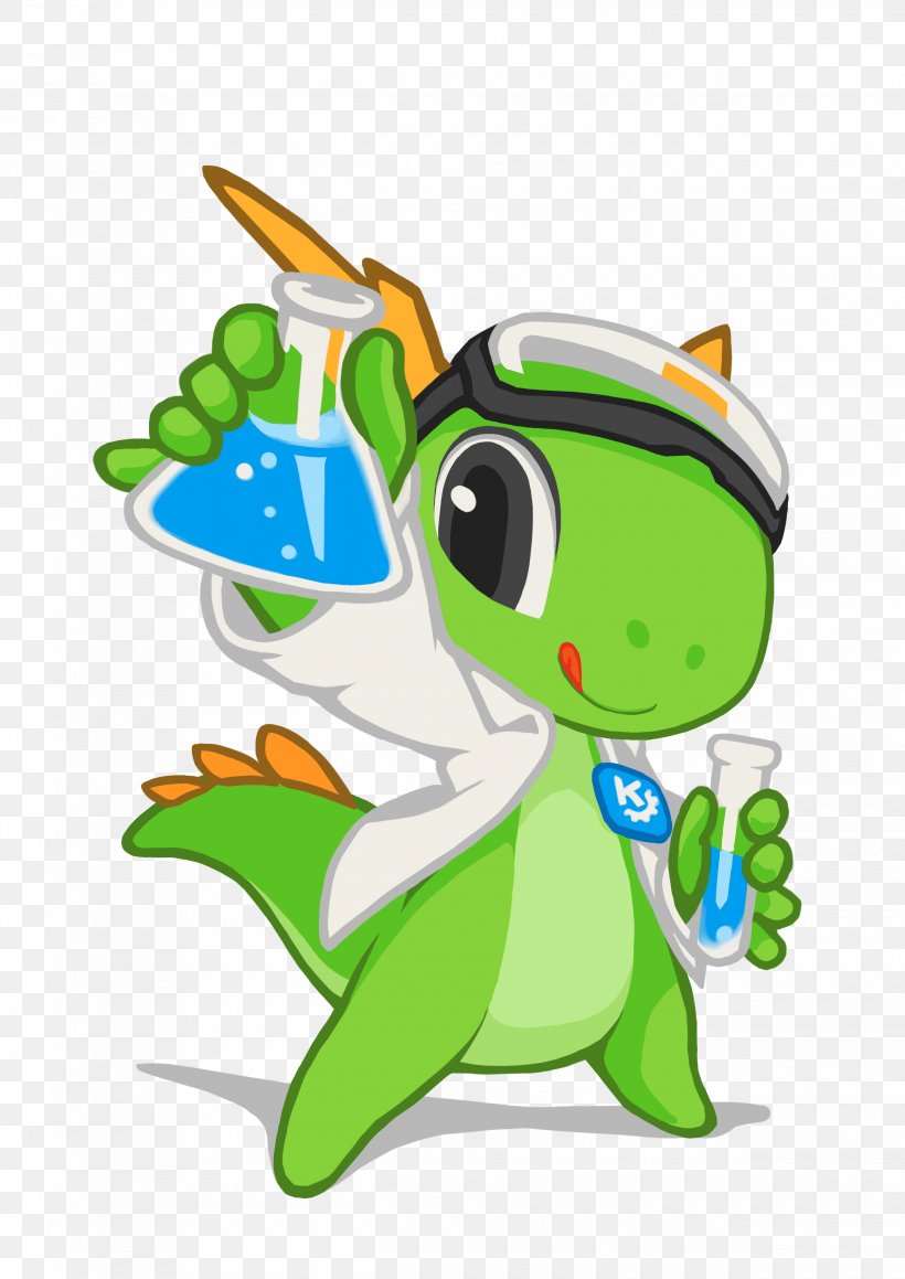 Konqi KDE RKWard, PNG, 2480x3508px, Konqi, Amphibian, Art, Cantor, Cartoon Download Free